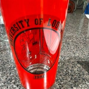 1980 University of Louisville championship glass